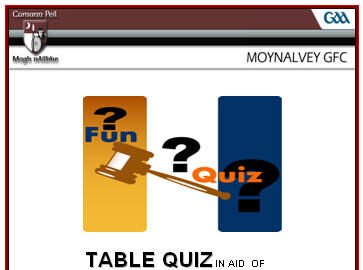 Moynalvey Juvenile GFC Fundraising Table Quiz