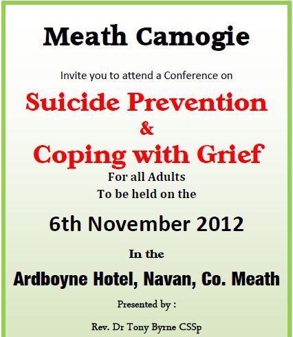 Meath Camogie Suicide Prevention and Coping with Grief Conference