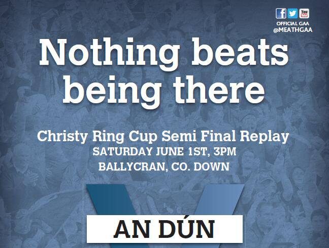 Best of luck to the Meath hurlers in CR semi-final replay