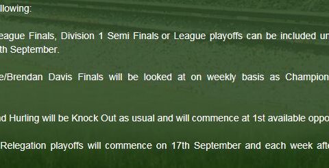 Meath GAA – Fixture Planner – September to November