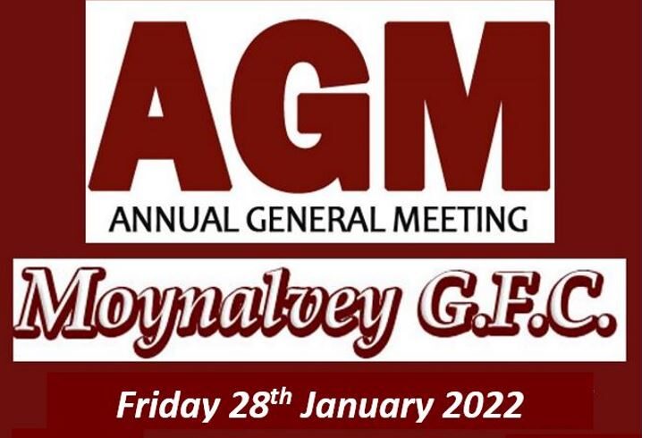 AGM – Wednesday 11th January at 8:30pm in Moynalvey GAA Centre