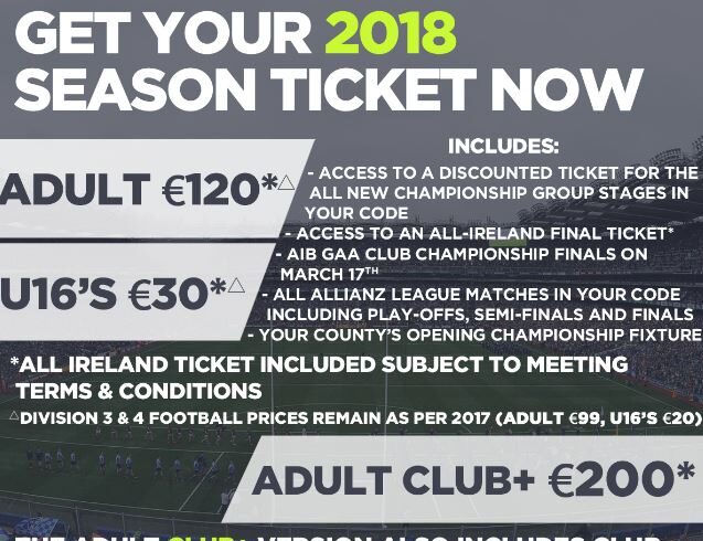 2018 Season Ticket