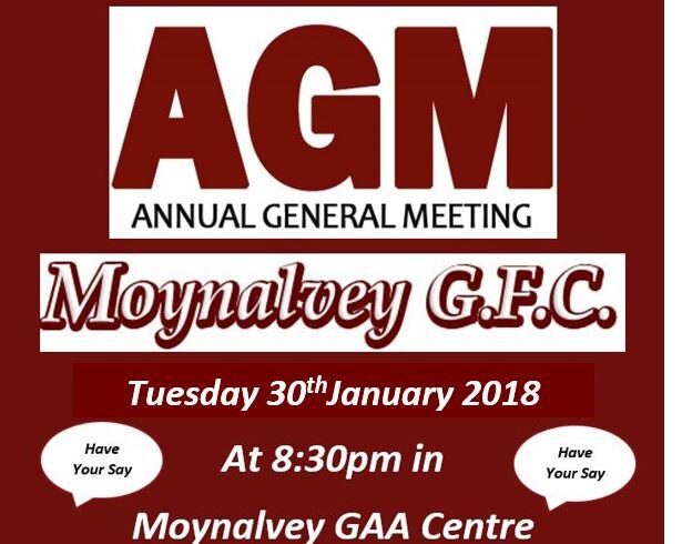 Re-scheduled AGM: Tuesday 30th January