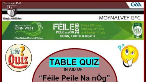 Féile Fundraising Table Quiz – Friday 8th June