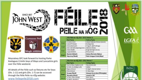 FÉILE Péile Na nÓg – Fri 29th June – Sunday 31st July – Getting Close Now!!!!