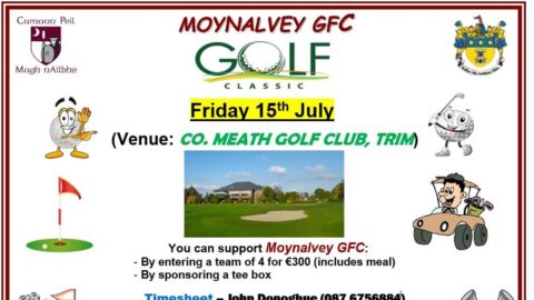 GOLF CLASSIC: Friday 15th July @ Co. Meath Golf Club, Trim