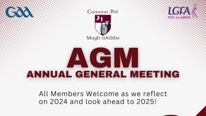 AGM: Friday 3rd January 2025 @ 8pm in Moynalvey GAA