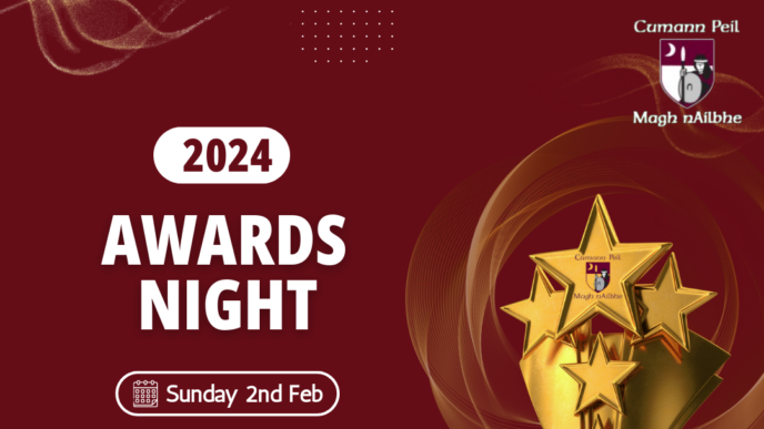 2024 PRESENTATION AWARDS NIGHT – Sunday 2nd February 2025: